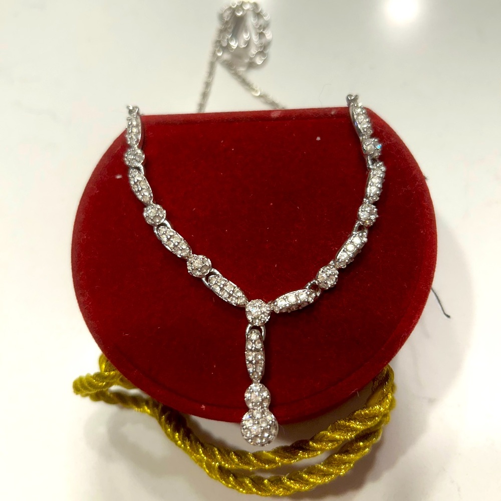 Swarovski Signed Emma Y shaped necklace